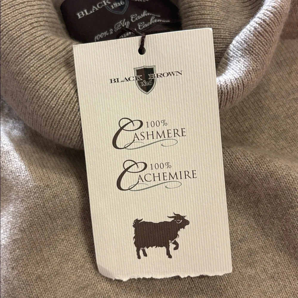 Men’s tan 2xlarge cashmere turtleneck NWT  by Black & Brown - Picture 4 of 4